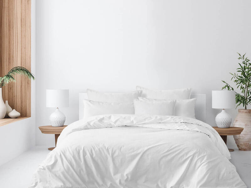 Eclipse Linen White<br>Bedding by 6ix Tailors