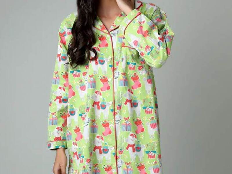 Fa La Llama Flannel Nightshirt