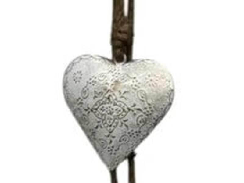 String of Iron Hearts<br>32" Gold Snowflakes