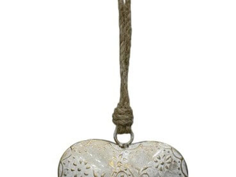 Single Hanging Iron Heart-4"