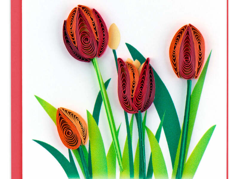 Quilling Gift Enclosure<br>Red Tulip