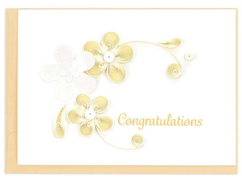 Quilling Gift Enclosure<br>Floral Congatulations