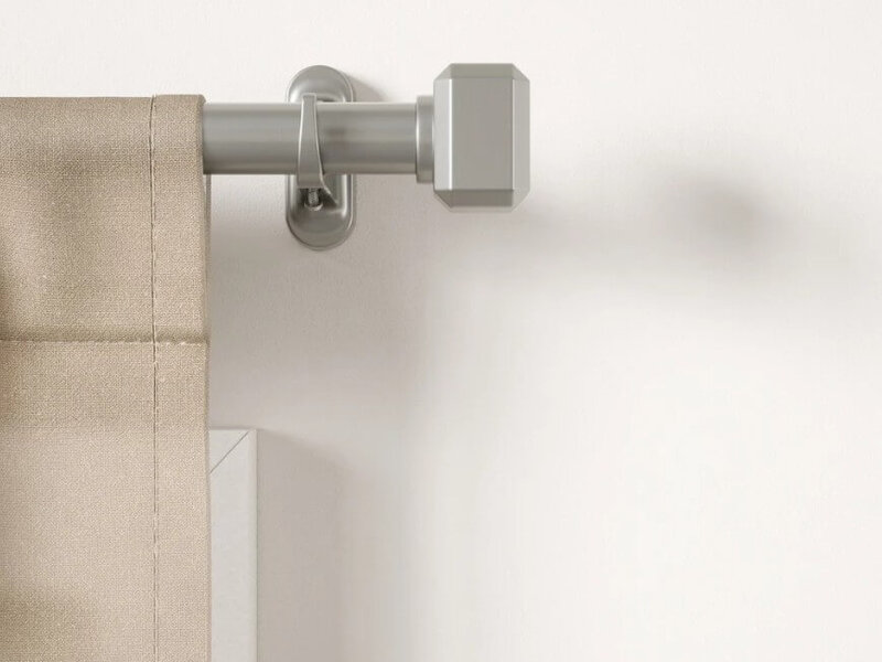 Geo Nickel Pinpoint Curtain Rod