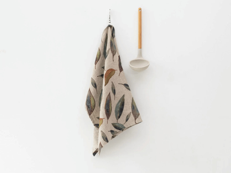 Golden Fall Linen Tea Towel