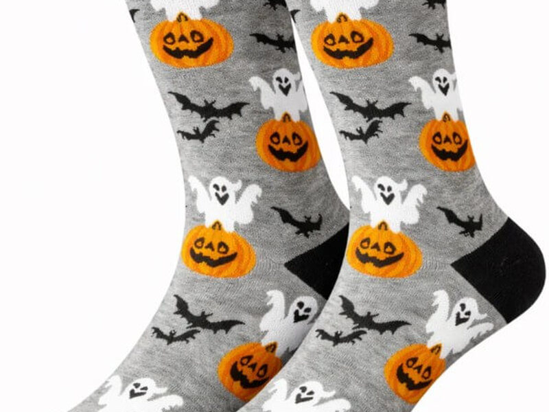 Sock Bros Men's<br>Grey Bat Ghost Socks