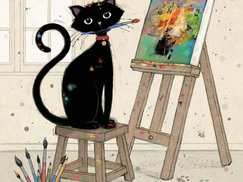 Artist Cat Card
