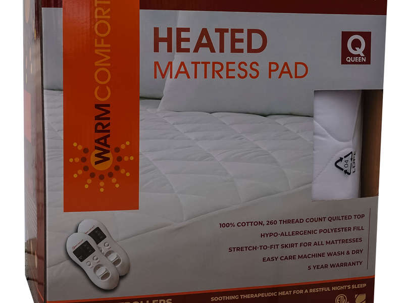 Warm Comfort Heated Mattress Pad, Heated Bed Pads Queen