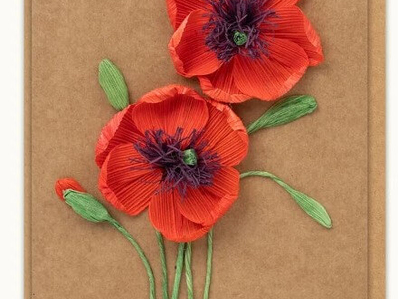 Poppies Handmade Card