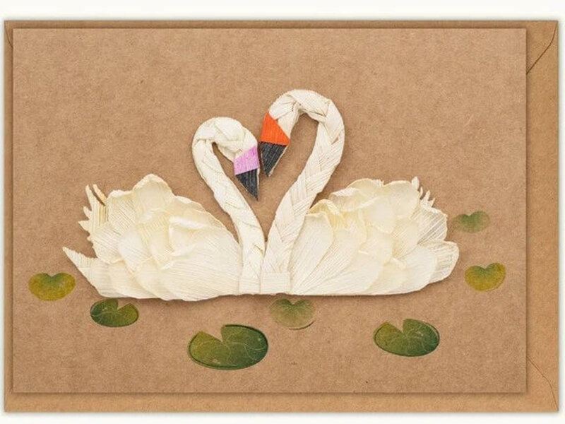 Swans Handmade Card