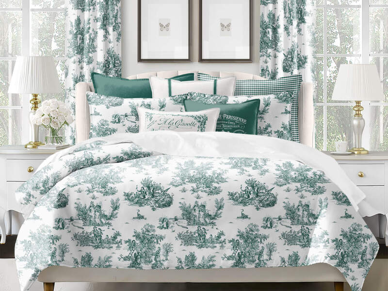 Jardin Du Jouy Evergreen<br>Bedding by 6ix Tailors