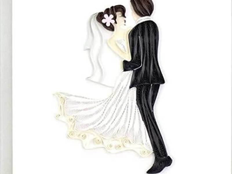 Quilling Card<br>Dancing Bride & Groom