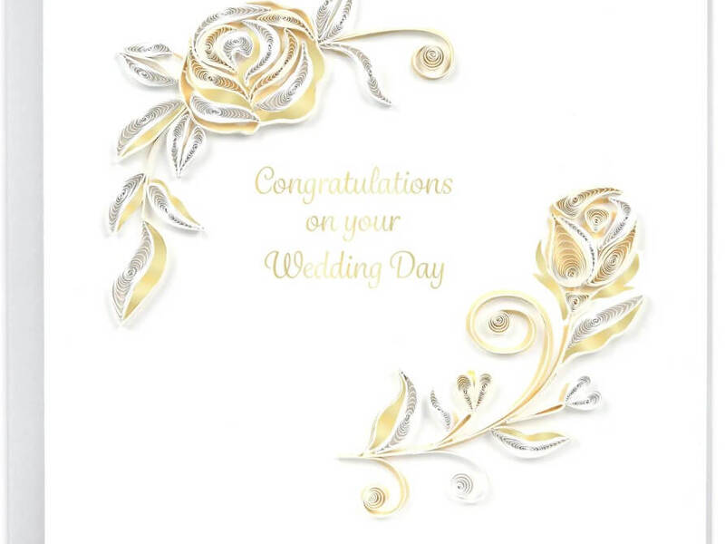 Quilling Card<br>White Wedding