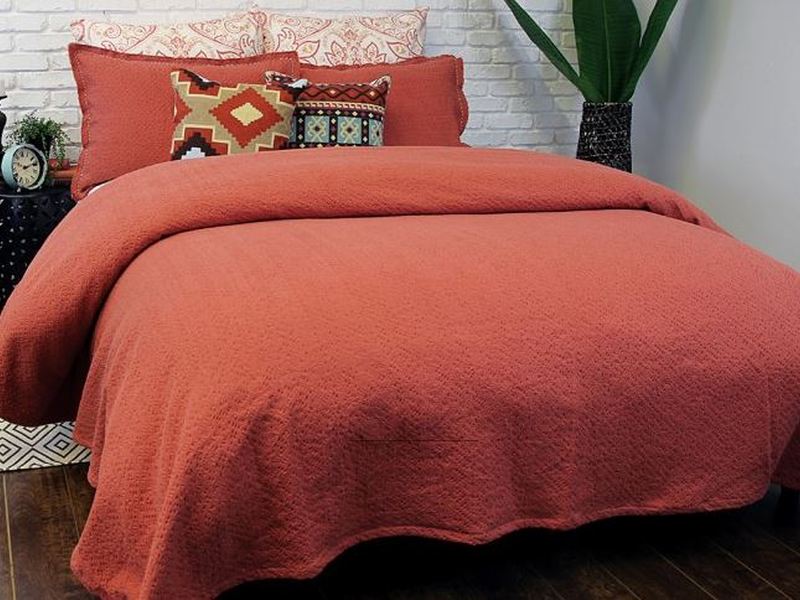 Mallow Orange Quilt by Alamode