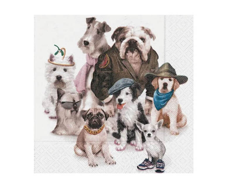 Dressed Dogs - Luncheon Napkins