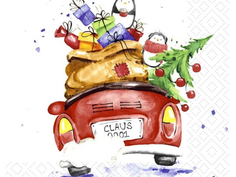 Xmas Drive Napkins
