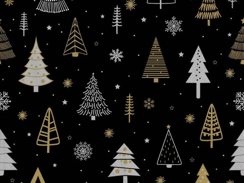 Glittery Trees - Luncheon Napkin