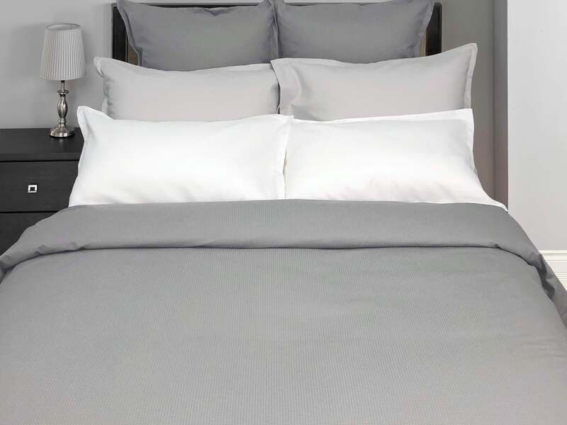 Pique Dove Grey Bedding