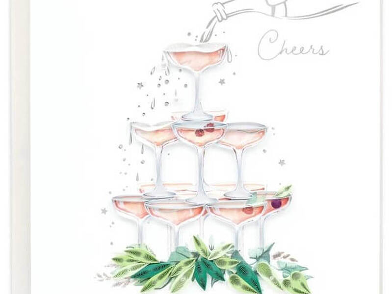 Champagne Tower Quilling Card