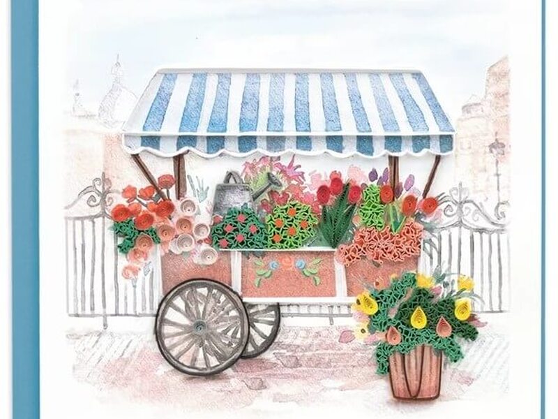 Flower Cart Quilling Card