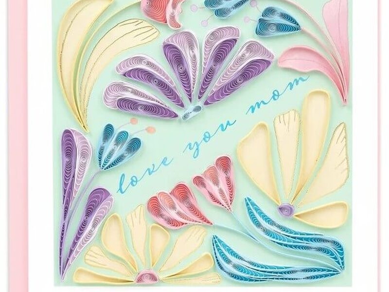 Bold Floral Mom Quilling Card