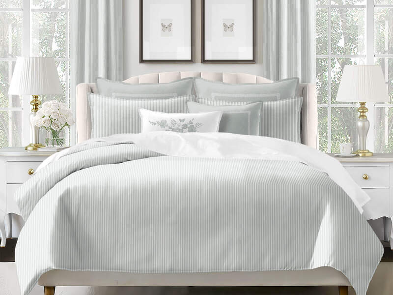 Ruben Stripe Sage<br>Bedding by 6ix Tailors