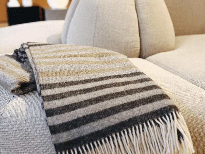 Strand Striped Wool Throw
