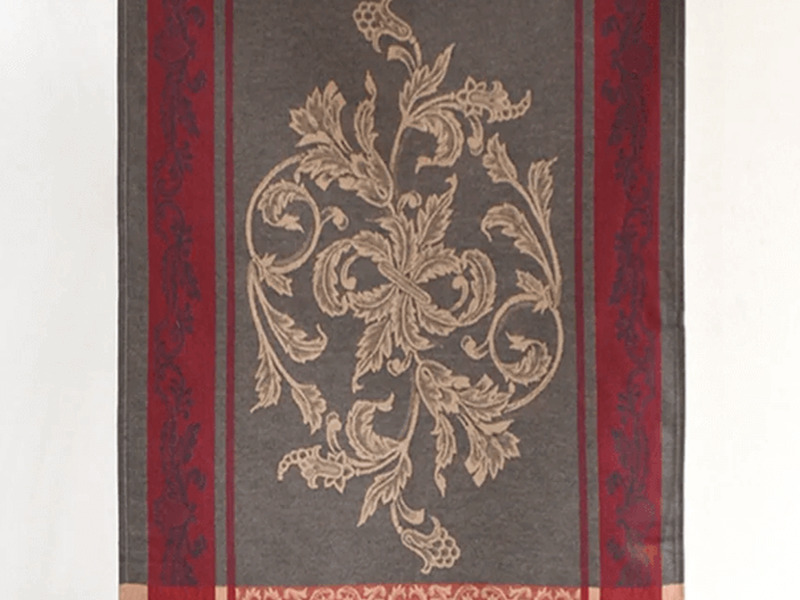 Versaille Red Linen Tea Towels