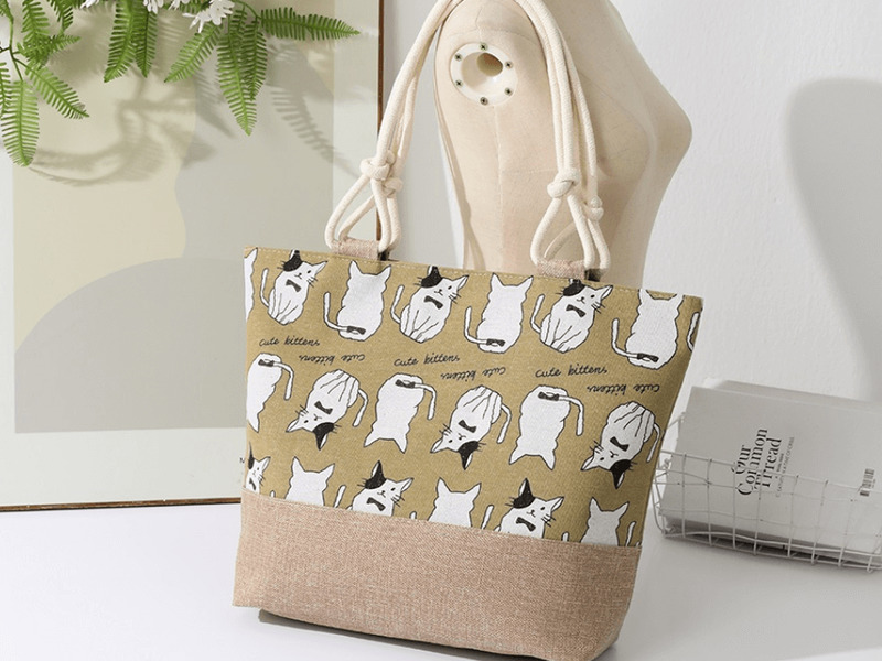 Cute Kittens Canvas Beach Bags