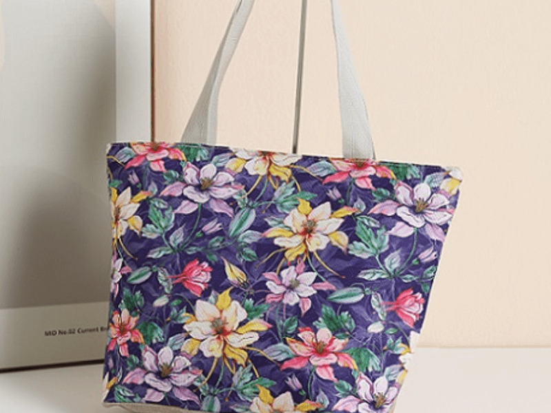 Floral Canvas Beach Bags