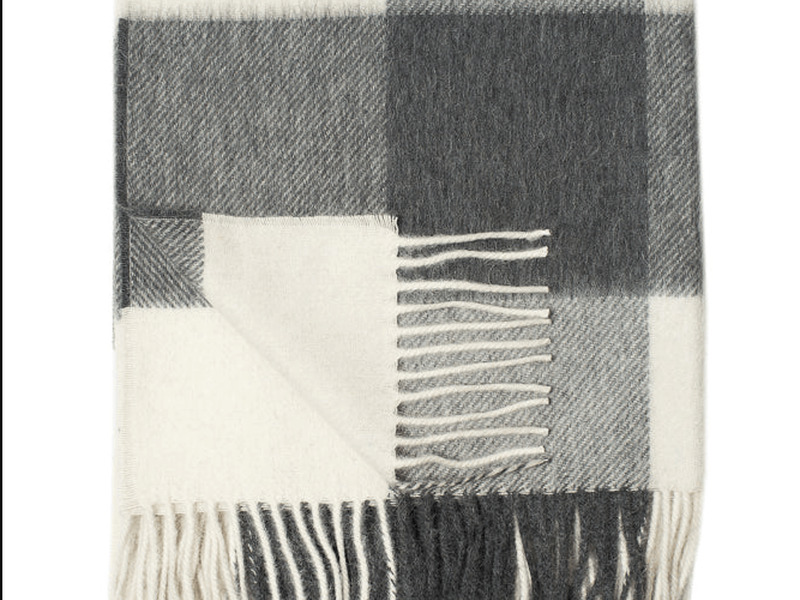 St Louis Ivory/Lava Wool Throw