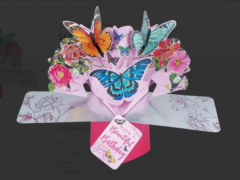 Pop Up Cards<br>Beautiful Birthday Butterflies