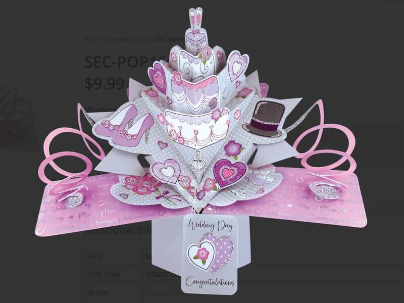 Pop Up Cards<br>Wedding Cake
