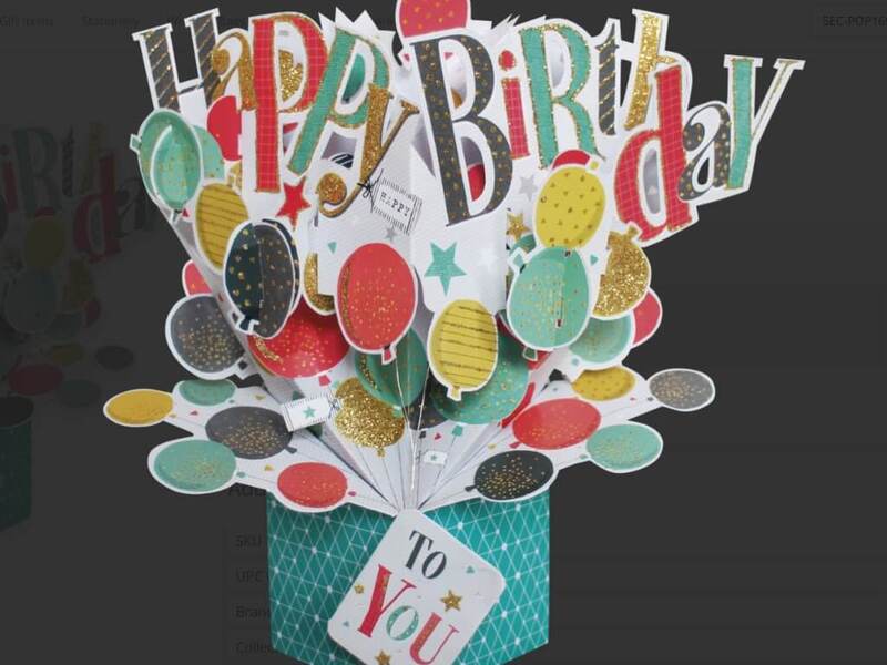 Pop Up Cards<br>Birthday Balloons