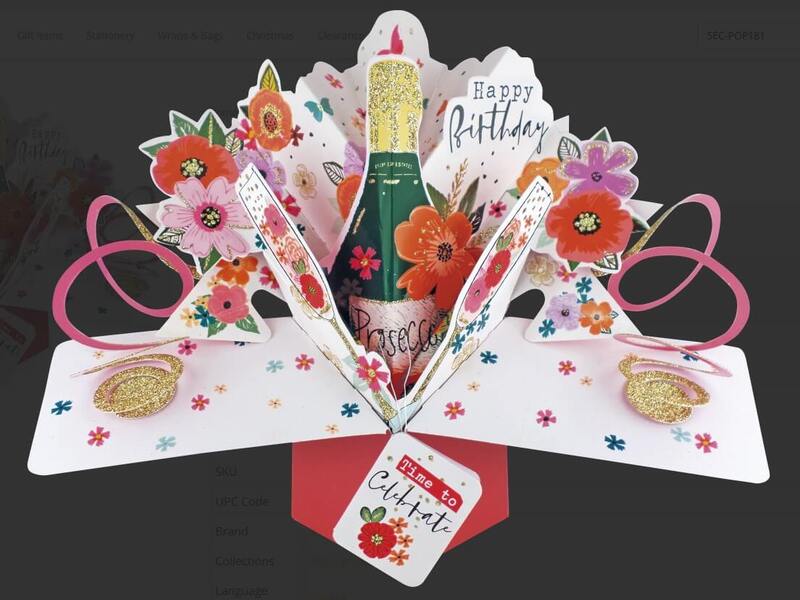 Pop Up Cards<br>Birthday Champagne