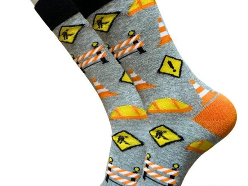 Sock Bros Men's<br>Grey Construction Site