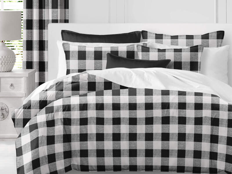 Lumberjack Check White/Black Bedding by 6ix Tailors