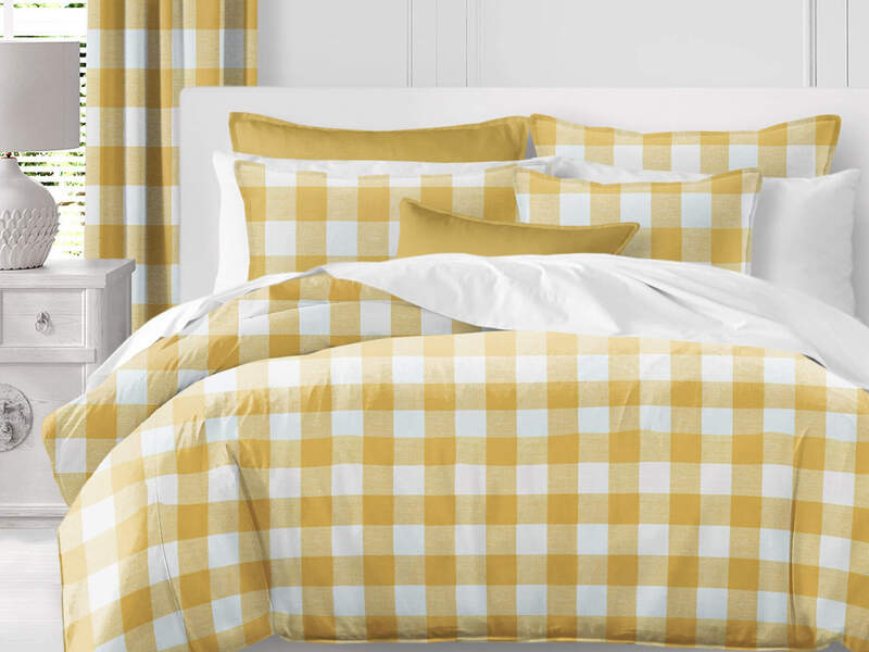 Lumberjack Check Yellow/White Bedding by 6ix Tailors