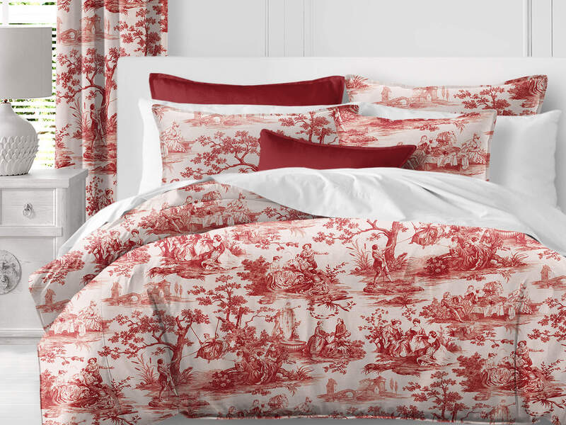 Malaika Red Bedding by 6ix Tailors