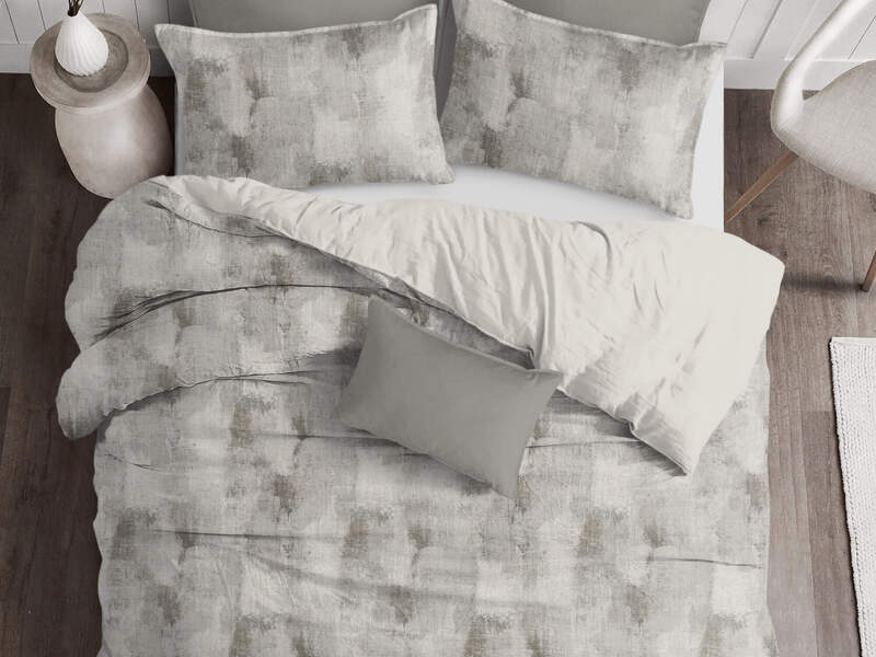 Thiago Linen Taupe (Marble) Bedding by 6ix Tailors