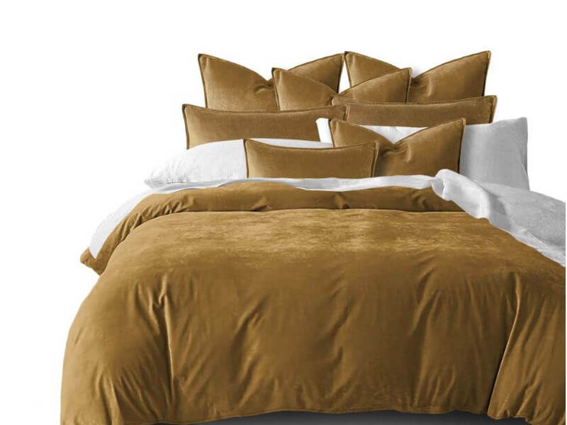 Cascade Velvet Curry<br>Bedding by 6ix Tailors