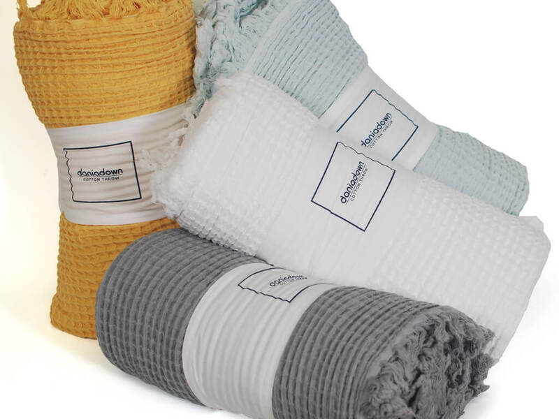 Cotton Waffle Weave Blanket<br>Twin Grey Only