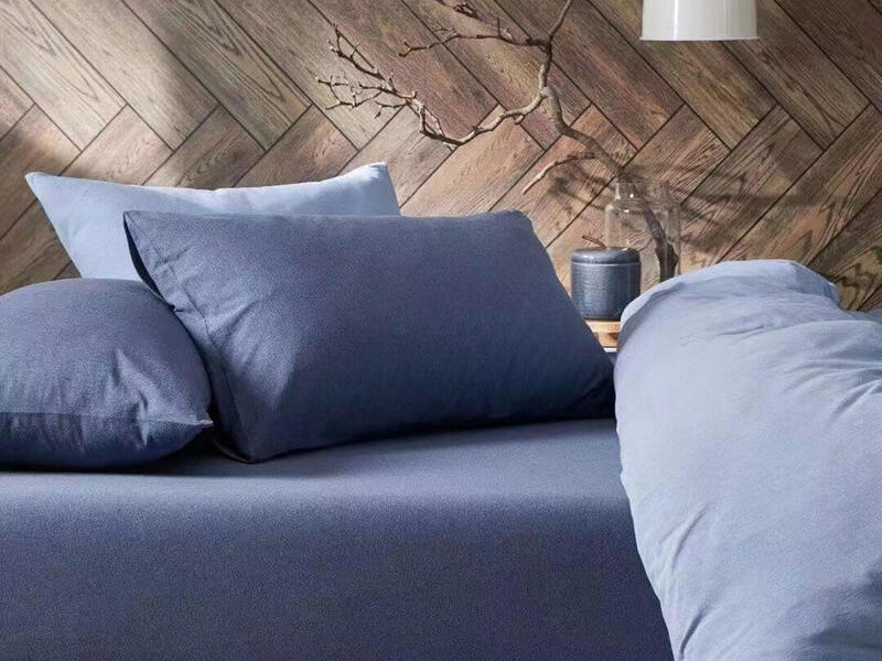 Blue Bamboo Cotton Sheet Set