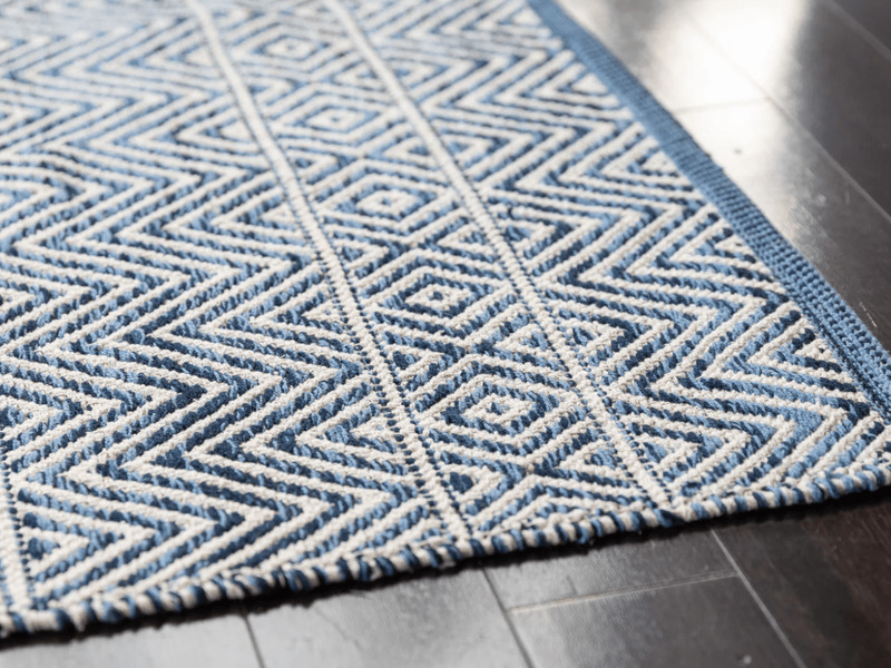 Herringbone Rug Blue