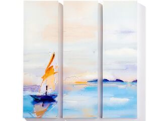 3 Piece Canvas Art- Sailboats
