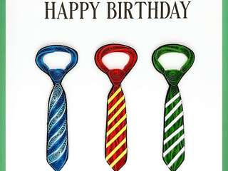 Three Ties Quilling Card
