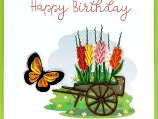 Butterfly Wagon Quilling Card