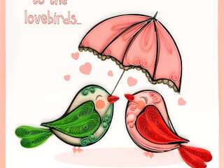 Love Birds Quilling Card