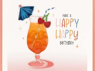 Colourful Cocktails Quilling Card