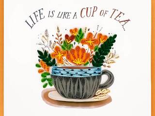 Cup of Tea Quilling Card