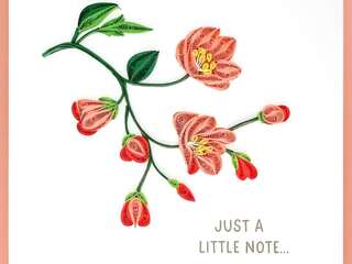 Pink Branch Quilling Card